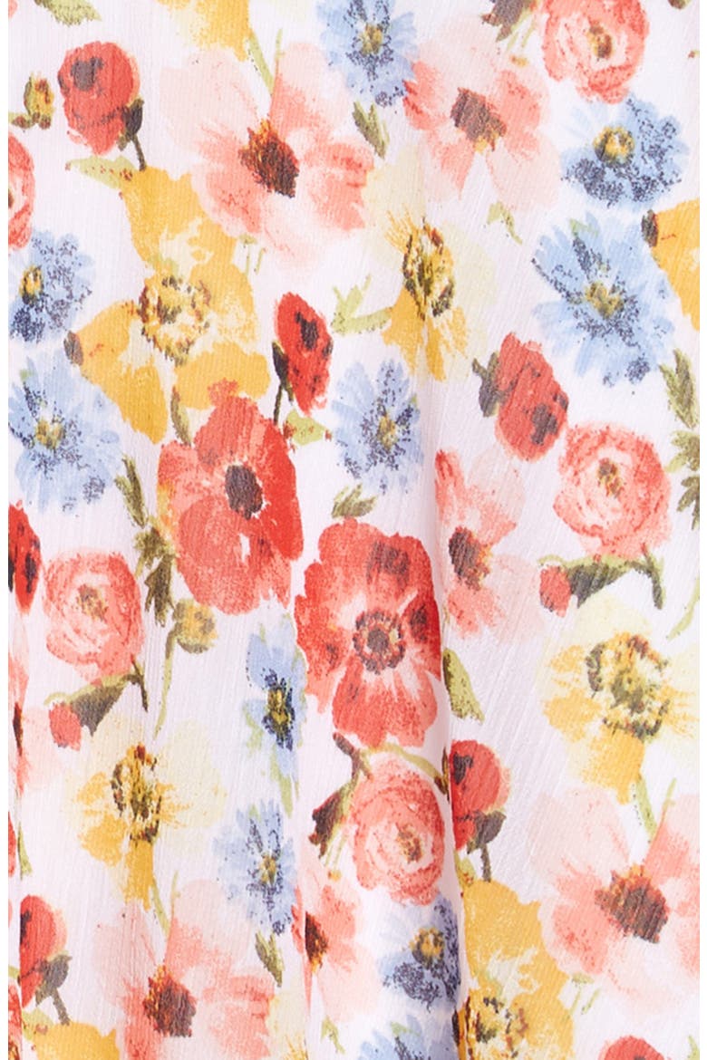 Floral Chiffon Dress, Alternate, color, IVORY FLORAL
