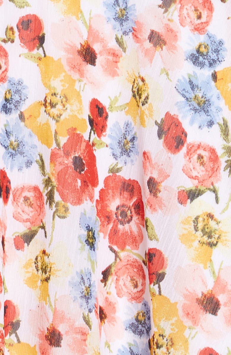 Trixxi Floral Chiffon Dress, Alternate, color, 