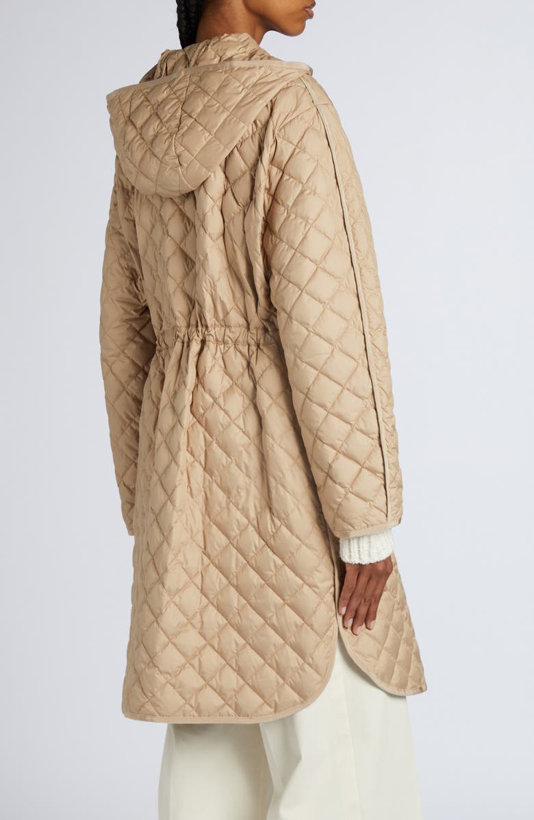 Moncler Etelan Down Long Parka, Alternate, color, Beige