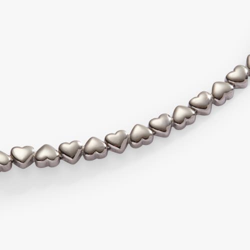 Alex And Ani Heart Tennis Bracelet In Silver