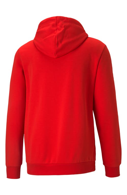 Puma Essential Big Logo Fleece Hoodie In Red