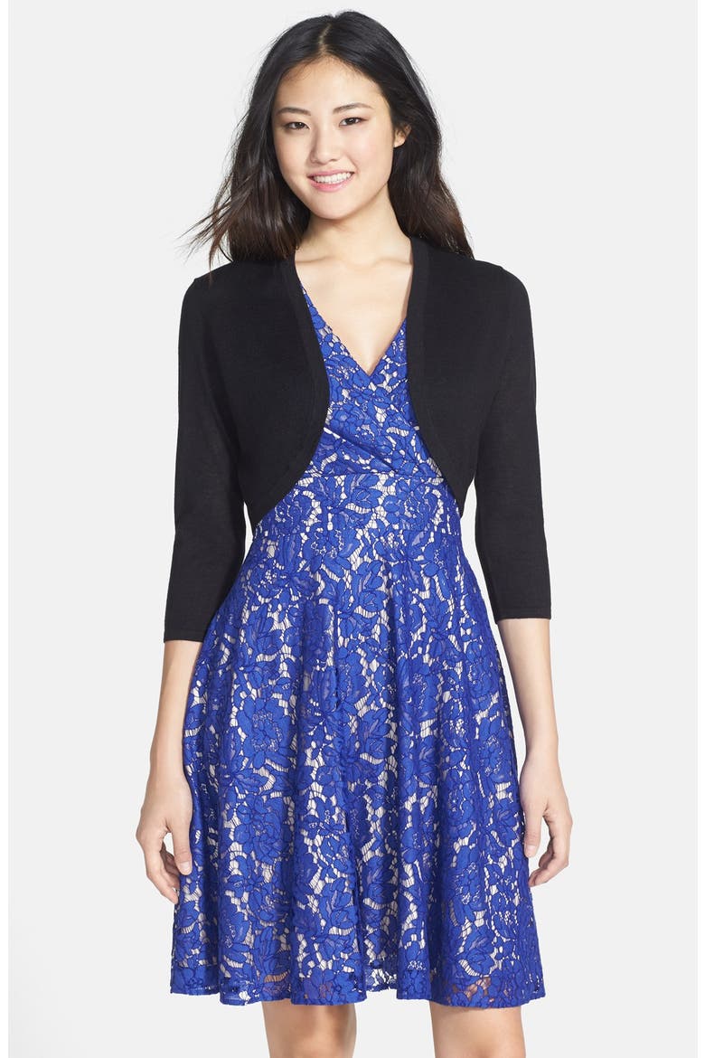 Silk & Cashmere Shrug, Main, color, BLACK
