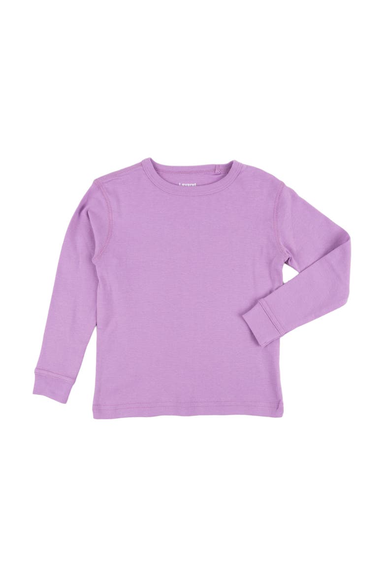 Kids Long Sleeve T-Shirt, 100% Cotton, Solid Colors, Alternate, color, PURPLE