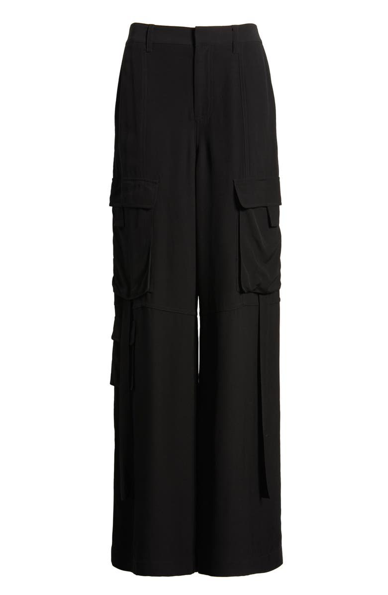 FRAME High Waist Utility Cargo Pants, Alternate, color, Black