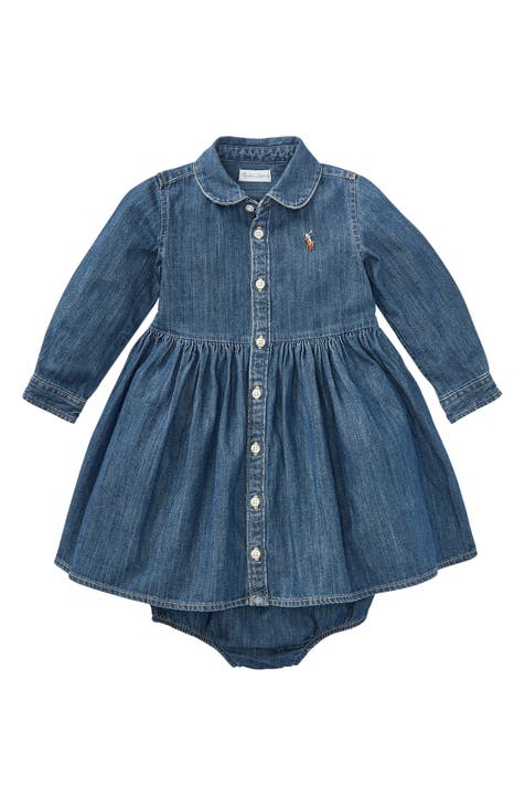 Ralph lauren baby girl denim dress on sale