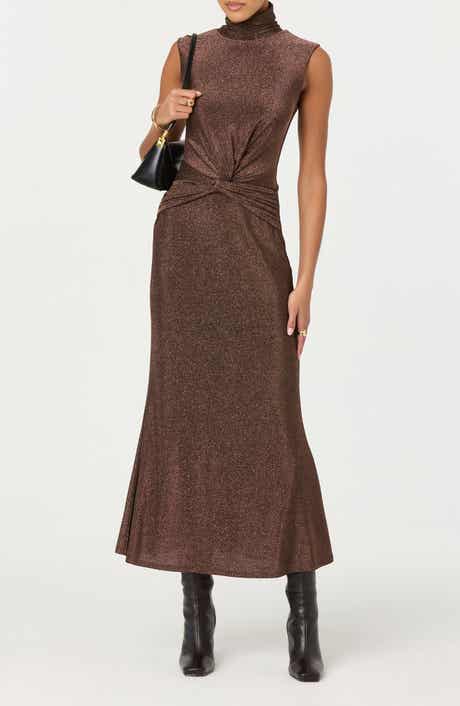 ASTR the Label Riana Metallic Sleeveless Dress