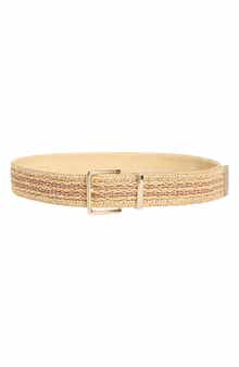 Steve Madden Woven Faux Straw Belt