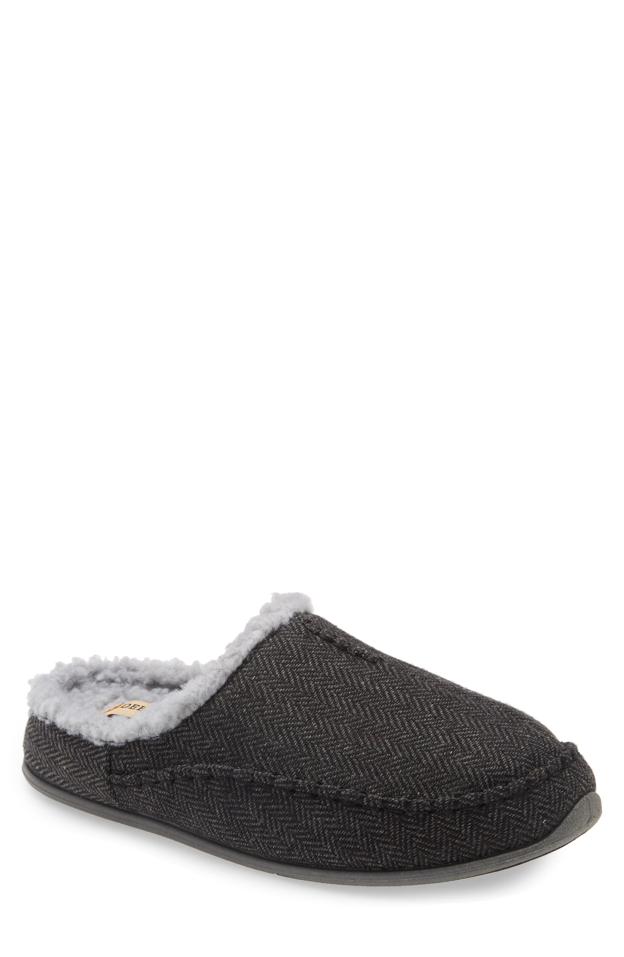 Nordic Plus Memory Foam Slipper (Nordstrom Exclusive), Main, color, BLACK TWEED