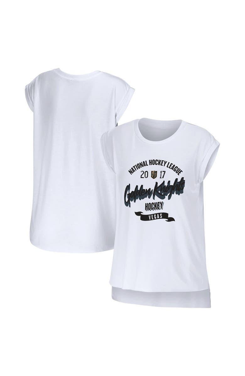 WEAR by Erin Andrews Women's WEAR by Erin Andrews White Vegas Golden Knights Domestic Tank Top, Main, color, 