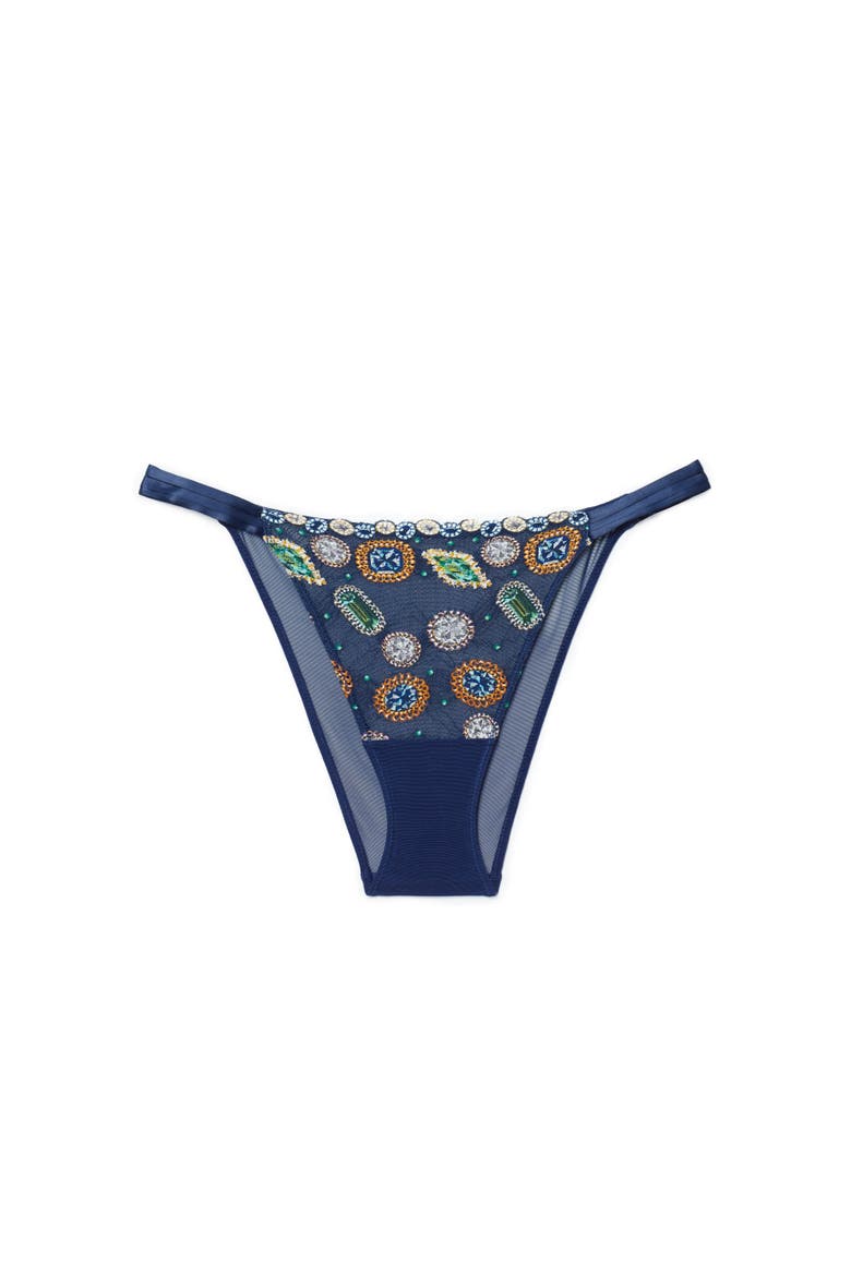 Dianna Brazilian Panties, Alternate, color, Novelty blue