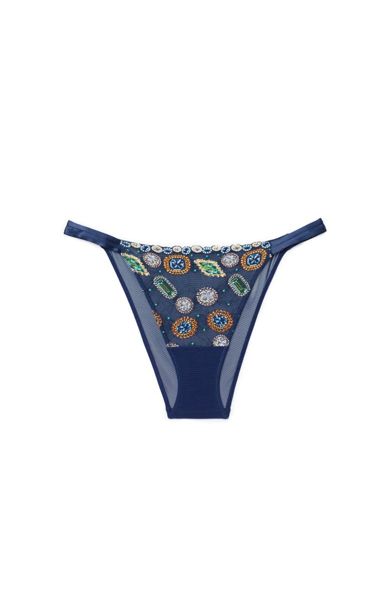 Adore Me Dianna Brazilian Panties, Alternate, color, Novelty Blue