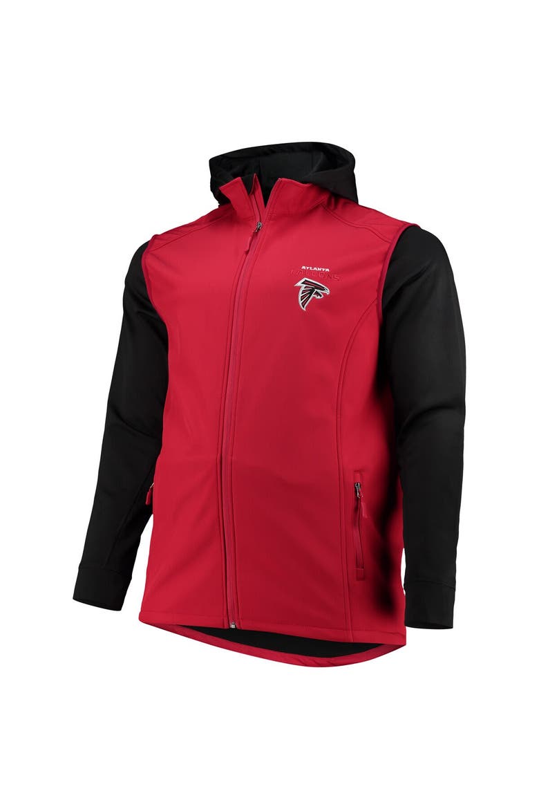 Men's Dunbrooke Red/Black Atlanta Falcons Big & Tall Alpha Full-Zip Hoodie Jacket, Alternate, color, Red