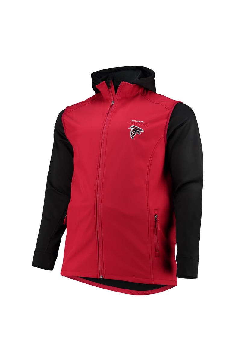 DUNBROOKE Men's Dunbrooke Red/Black Atlanta Falcons Big & Tall Alpha Full-Zip Hoodie Jacket, Alternate, color, Red