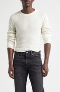Double RL Waffle Stitch Long Sleeve Cotton Crewneck T-Shirt