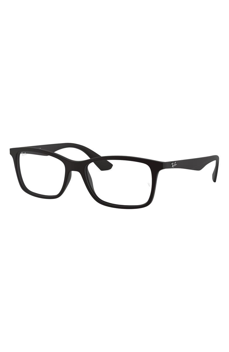 Ray-Ban 56mm Optical Glasses, Alternate, color, Matte Black
