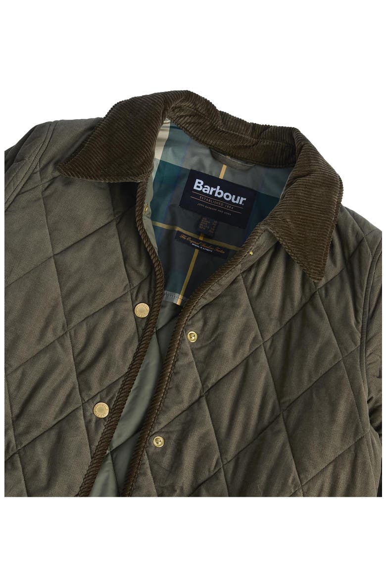 Cornelia Quilted Jacket, Alternate, color, DEEP OLIVE/ANCIENT TARTAN