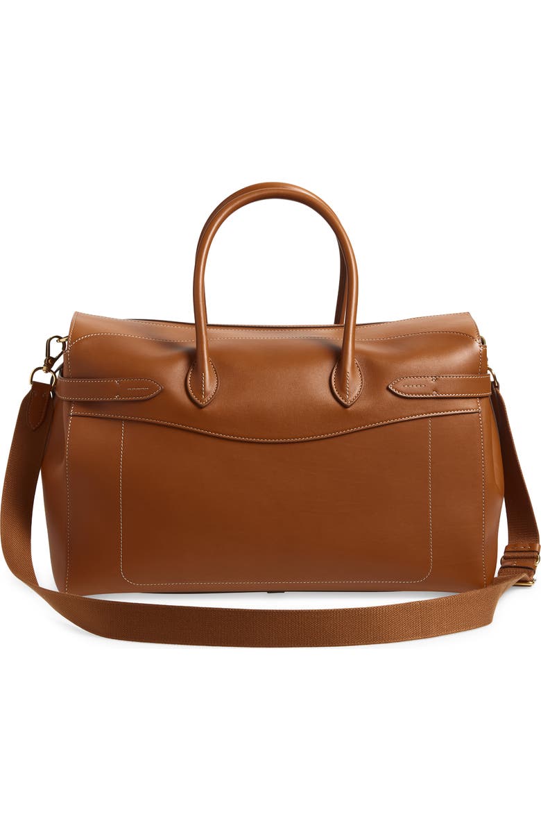 Ralph Lauren Purple Label Bedford Calfskin Leather Duffle Bag, Alternate, color, Gold
