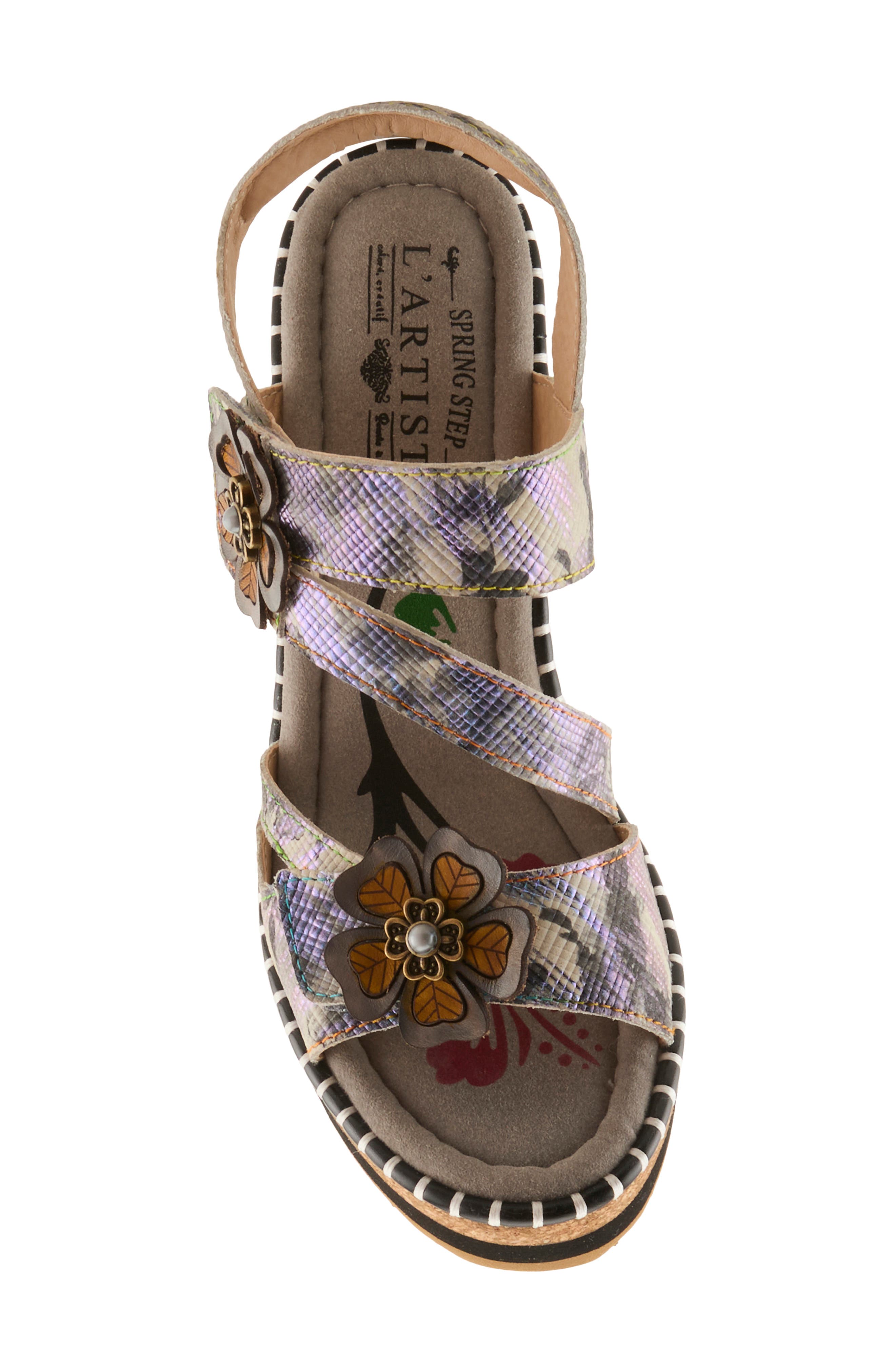 L'Artiste by Spring Step Escapartist Slingback Platform Sandal, Alternate, color, Blue Multi