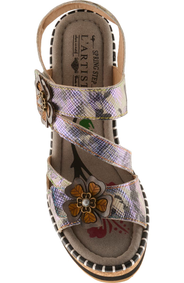 L'Artiste by Spring Step Escapartist Slingback Platform Sandal, Alternate, color, Blue Multi