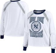 WEAR by Erin Andrews Women's WEAR by Erin Andrews White New York Yankees Raglan Long Sleeve T-Shirt