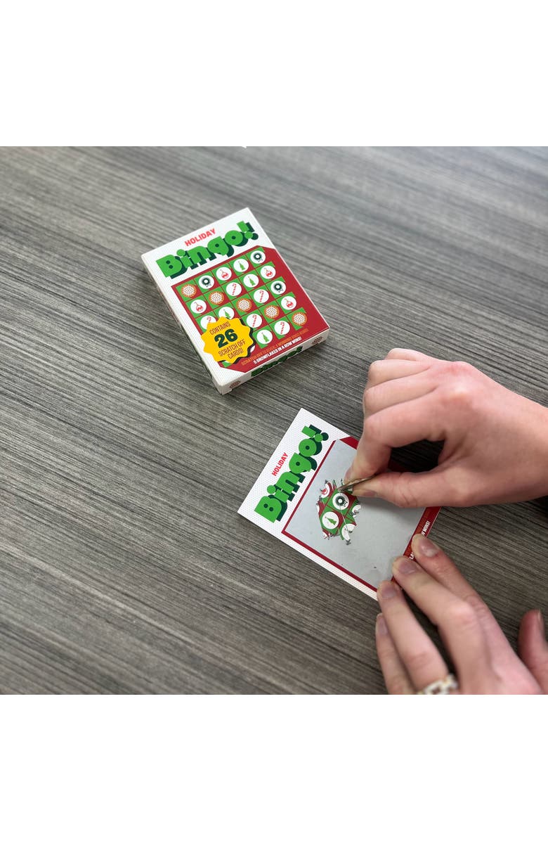 Grand Prix International Holiday Bingo Scratch Card Game26 Cards, Party Game, Win Snowflakes!, Alternate, color, Multicolored