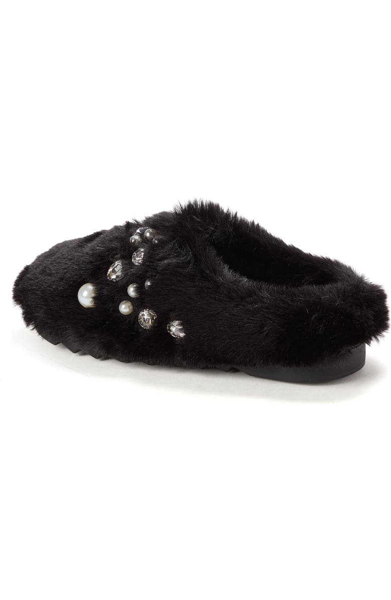 DEARFOAMS Annabelle Pile Clog with Embellishment, Alternate, color, Black
