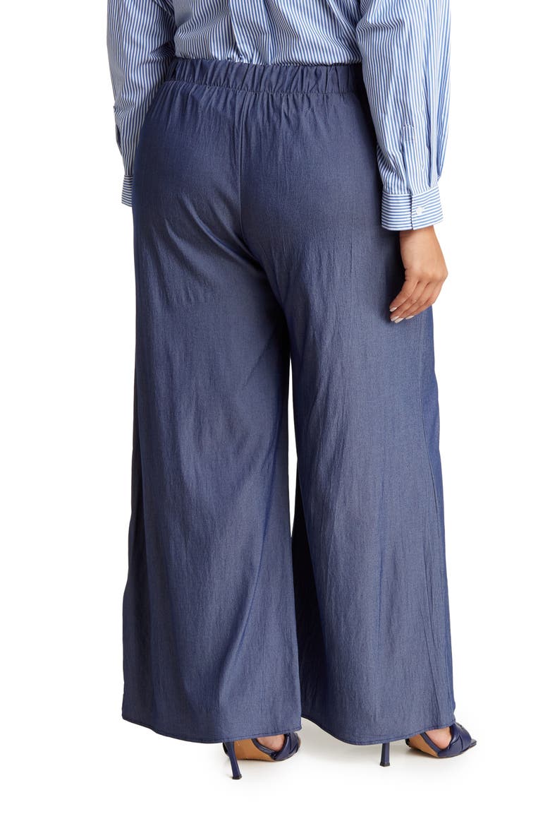 Pleated Straight Leg Pants, Alternate, color, INDIGO