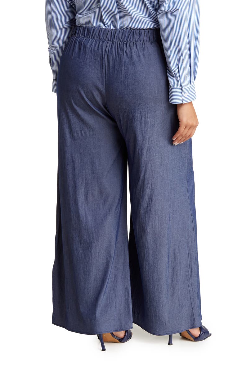 Renee C Pleated Straight Leg Pants, Alternate, color, Indigo