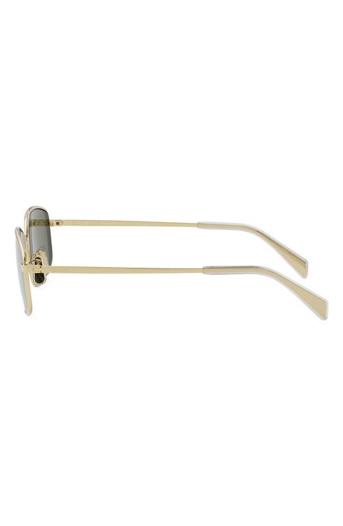 Celine Triomphe 60mm Rectangular Sunglasses In Green