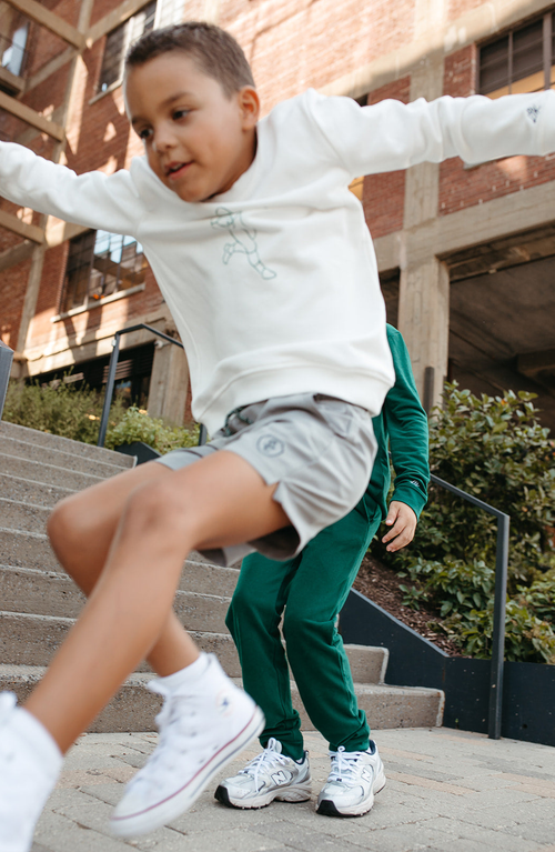 Little Paper Kids Football Fleece Parker Sweatshirt In Multi