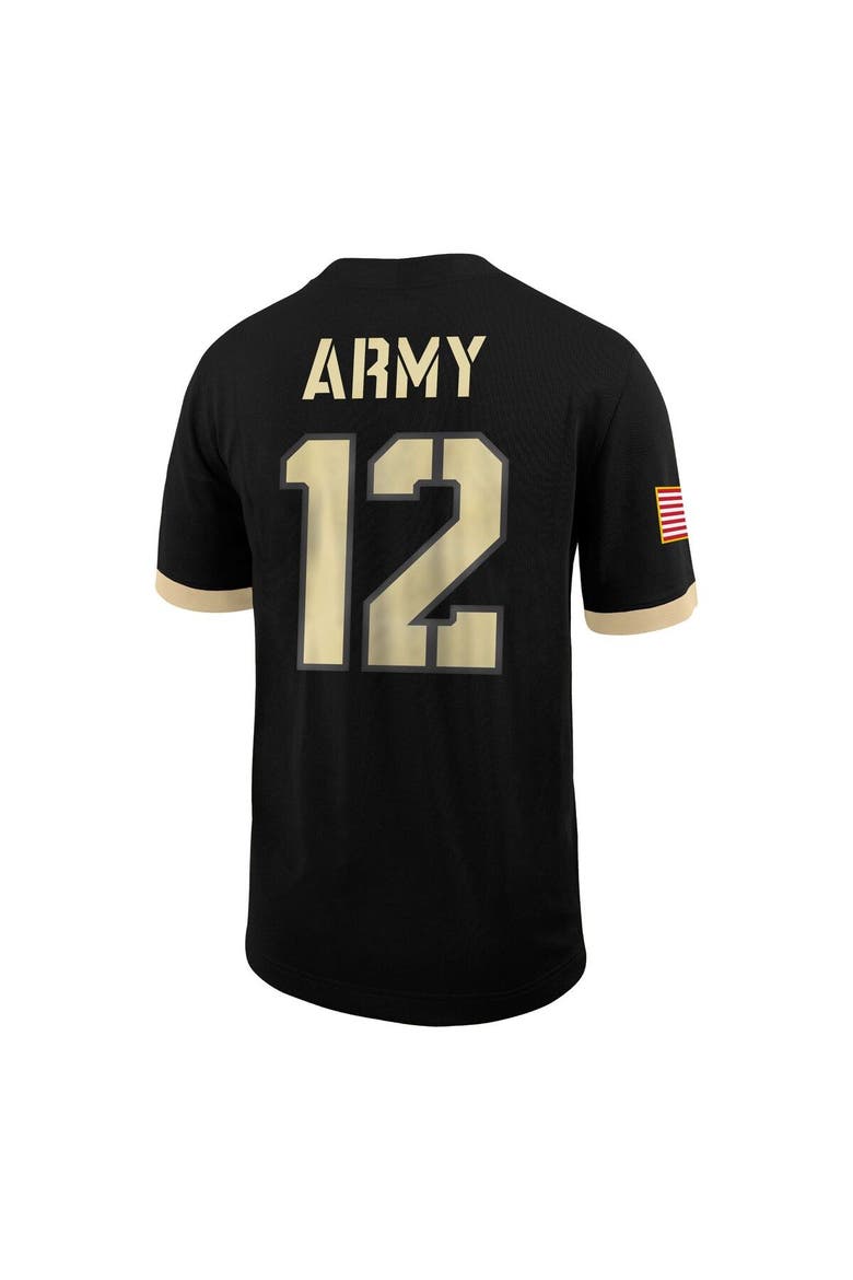 Men's Nike #12 Black Army Black Knights Untouchable Football Jersey, Alternate, color, Black