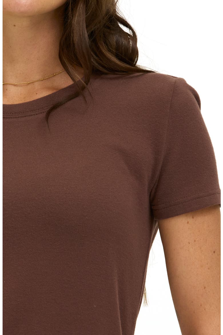 Gwenda Crewneck T-shirt, Alternate, color, COFFEE