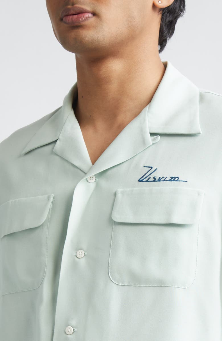 VISVIM Judd Embroidered Graphic Camp Shirt, Alternate, color, Green
