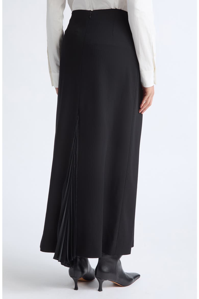 Virgin Wool Maxi Skirt, Alternate, color, BLACK