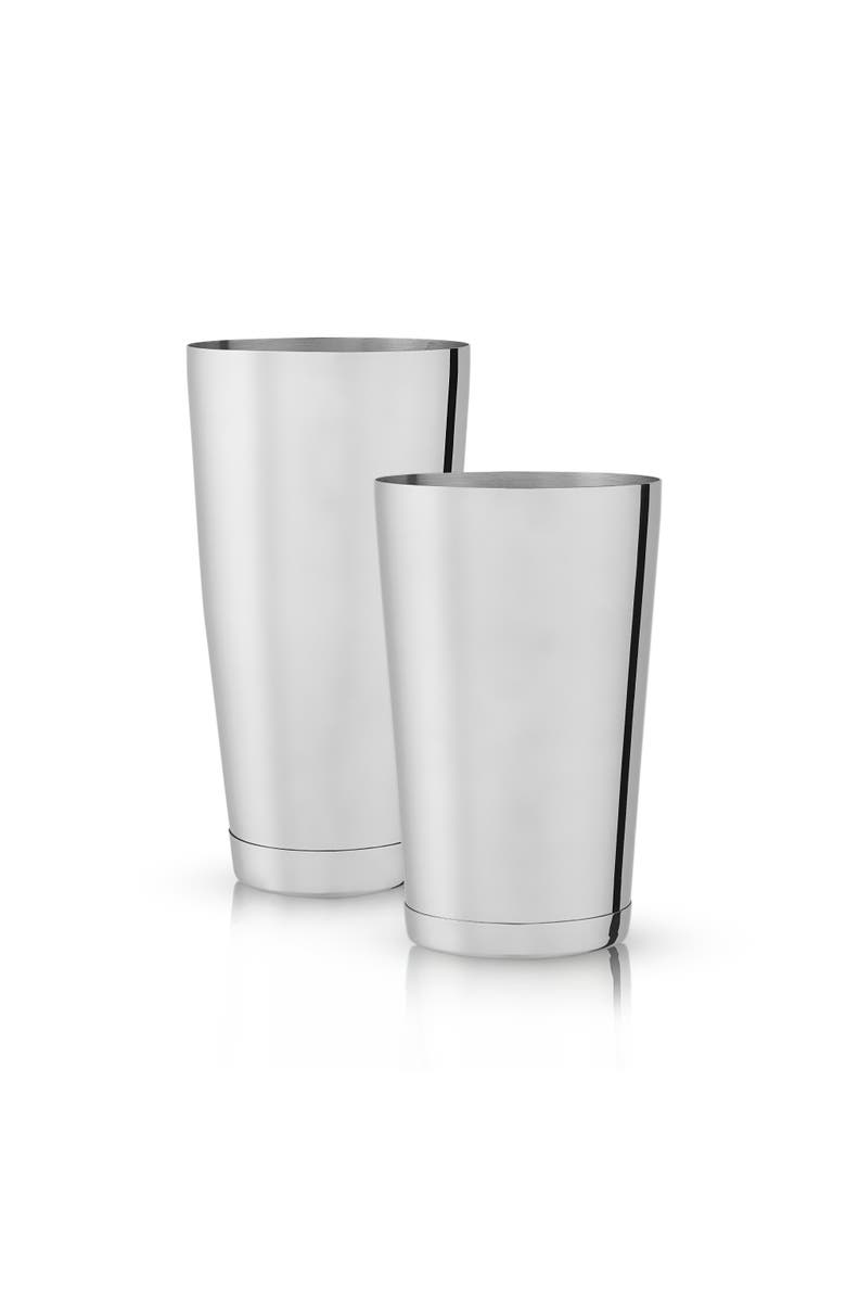 Viski Harrison Boston Shaker Tin Set in Stainless Steel, Main, color, Silver