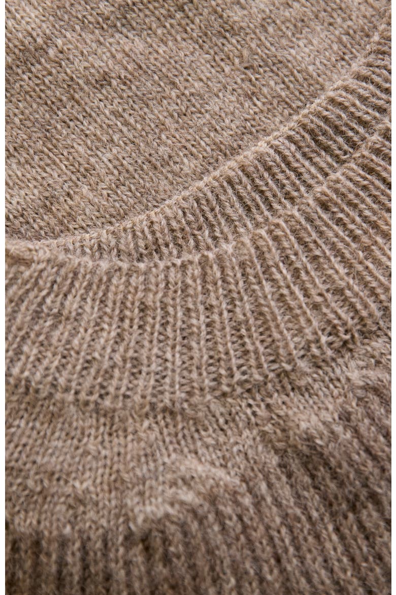 British Wool Yoke Pattern Sweater, Alternate, color, Natural