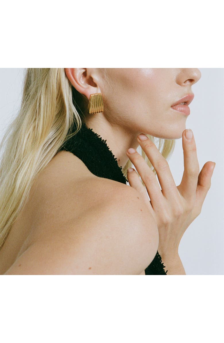 HEAVEN MAYHEM Ribbed Earrings, Alternate, color,