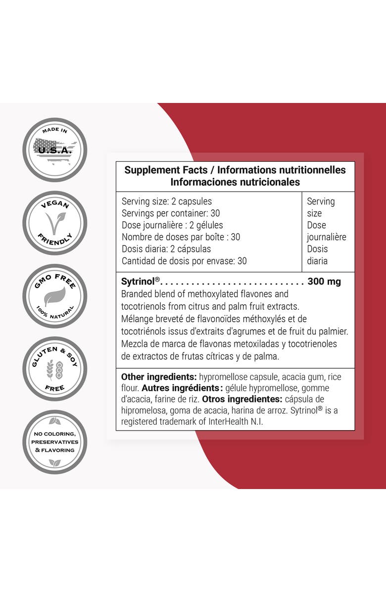 SuperSmart Sytrinol Supplement 300mg, Alternate, color, NO COLOR