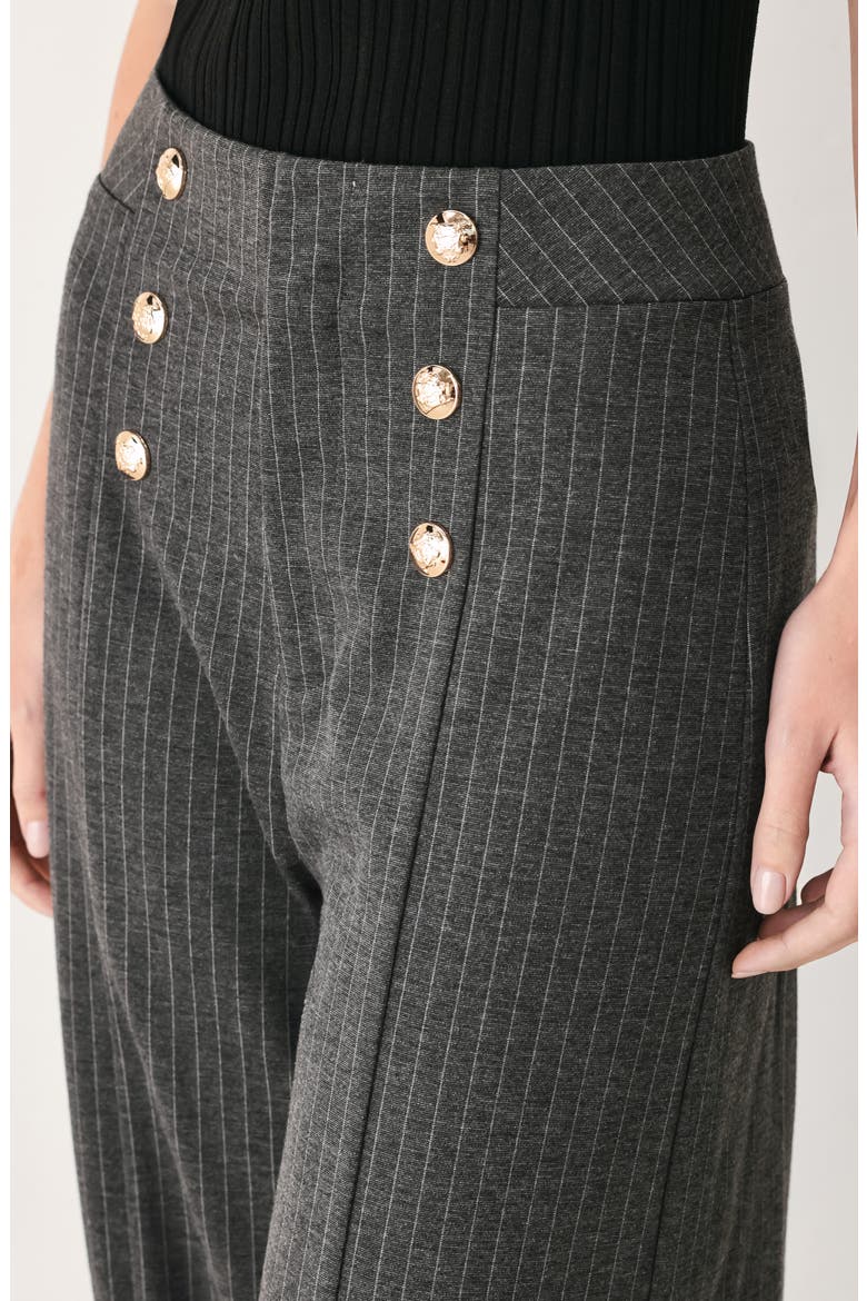Pinstripe Wide Leg Pants, Alternate, color, CHARCOAL/ WHITE