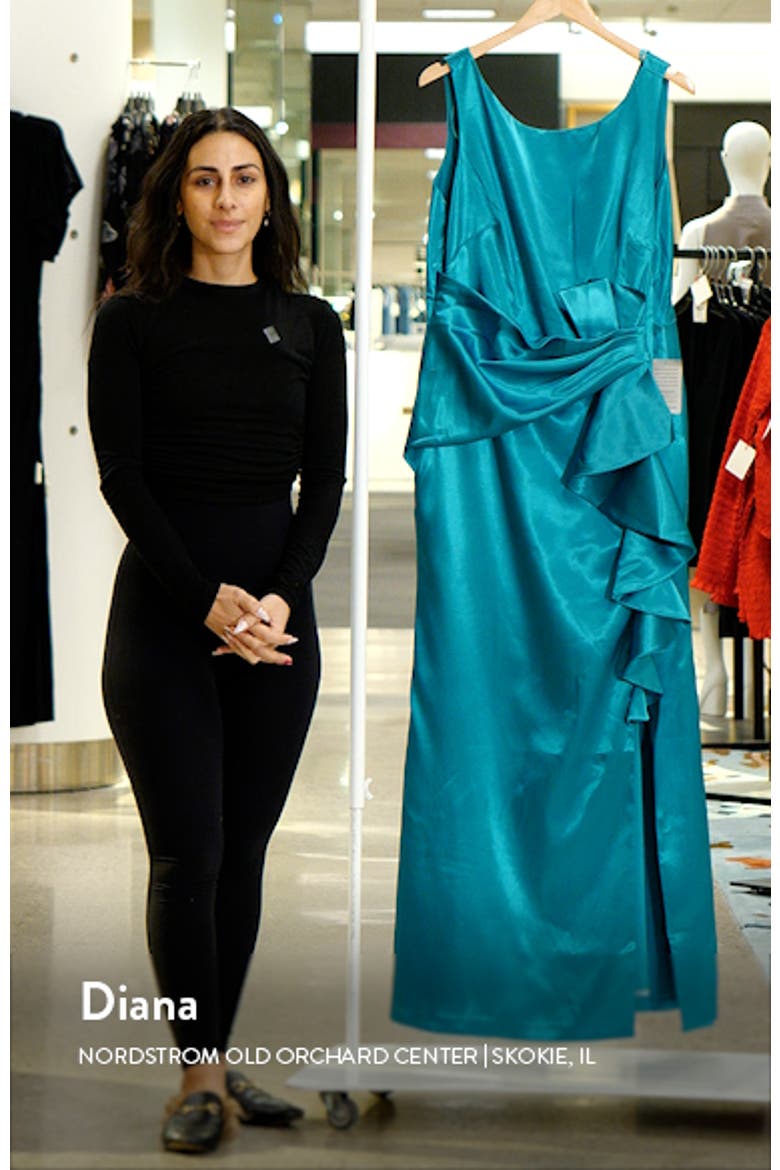 Ruffle Satin Mermaid Gown video