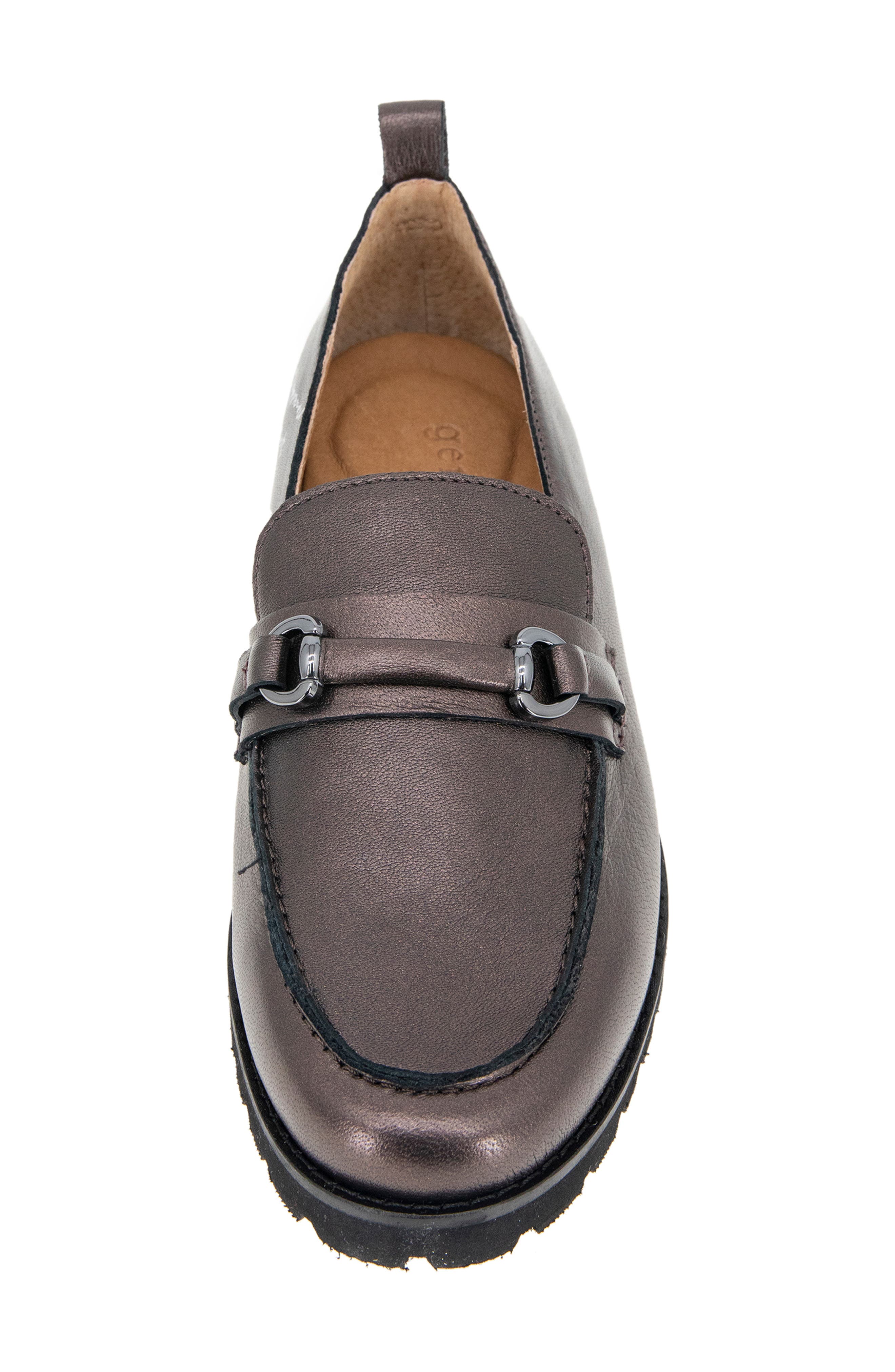 Gentle Souls Eugene Lug Sole Loafer, Alternate, color, Bronze Leather