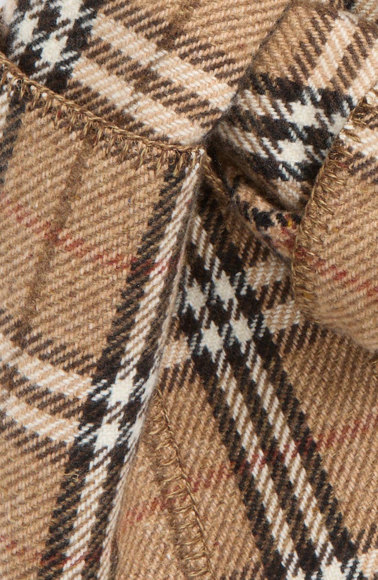 Burberry Reversible Check Cashmere & Wool Fringe Scarf, Alternate, color,
