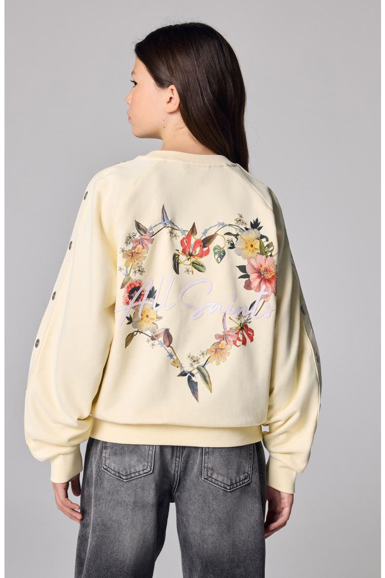 Kids' Peace Logo Popper Sweatshirt, Alternate, color, YELLOW