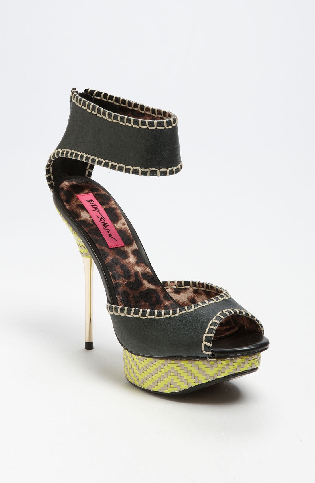 'Tricksy' Sandal, Main, color, BLACK