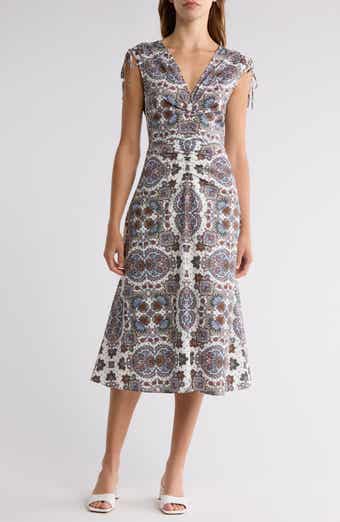 Veronica Beard Zia Sleeveless Stretch Cotton Midi Dress