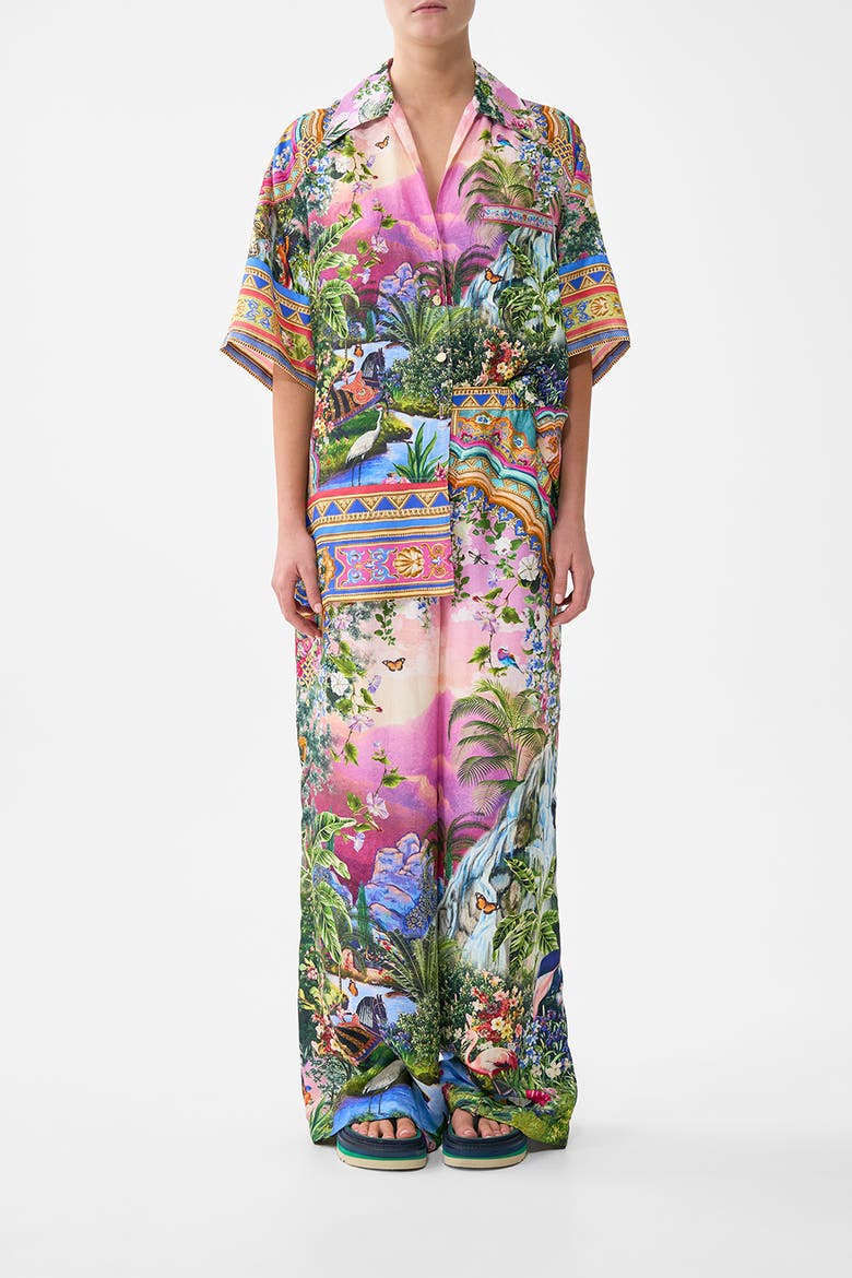 Button Front Lounge Pant, Main, color, Turkish Delight