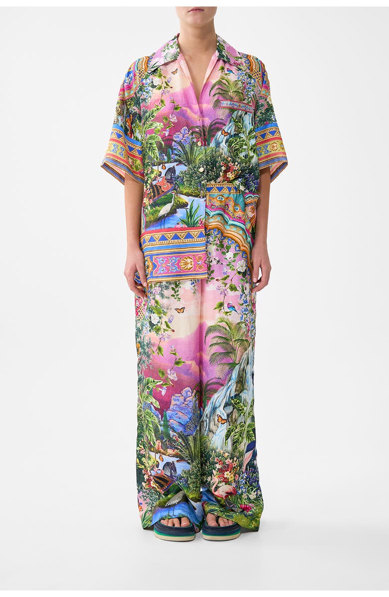 Camilla Button Front Lounge Pant, Main, color, Turkish Delight