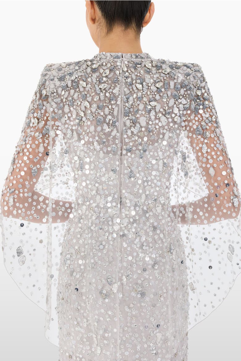Gracie Embellished Dress, Alternate, color, Ammonite