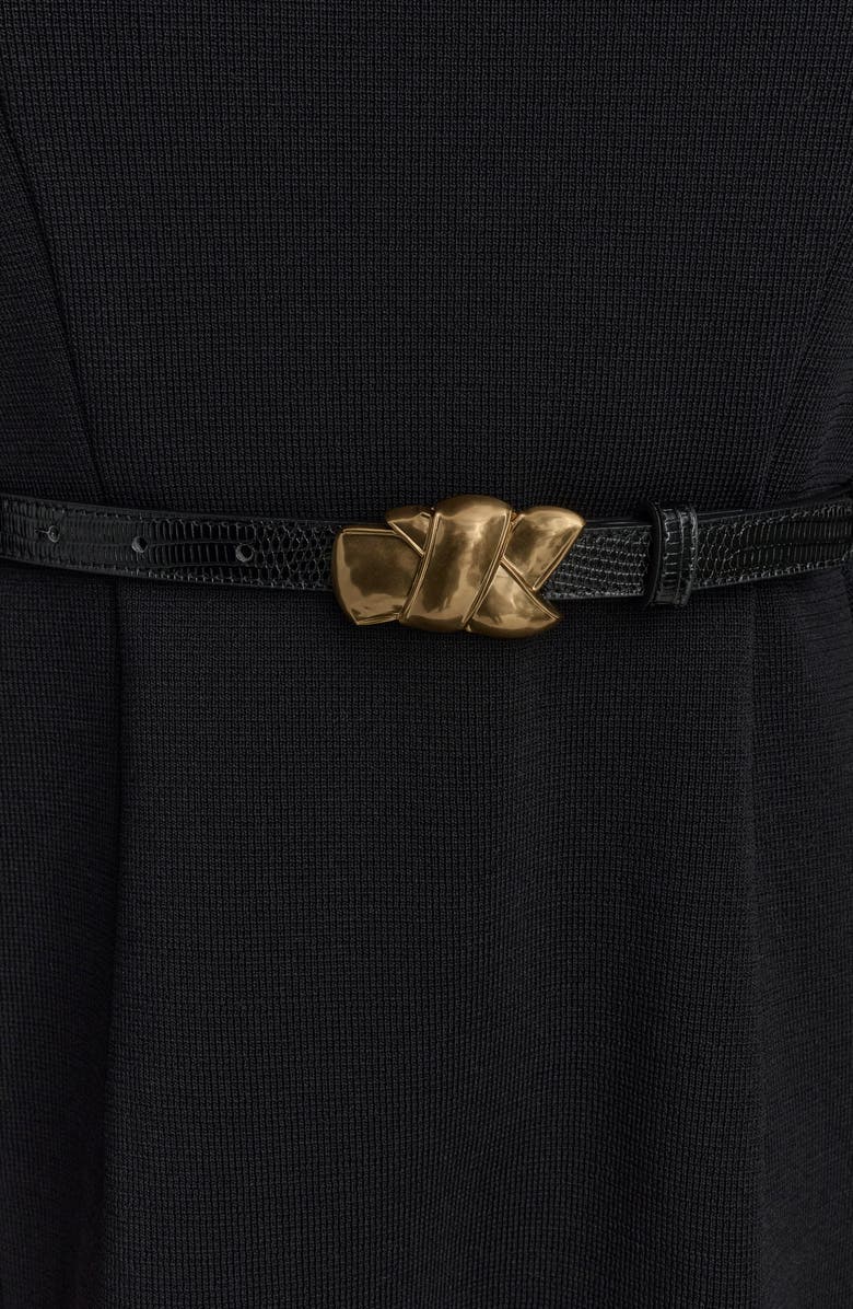 Donna Karan New York Back Zip Knit Top, Alternate, color, Black