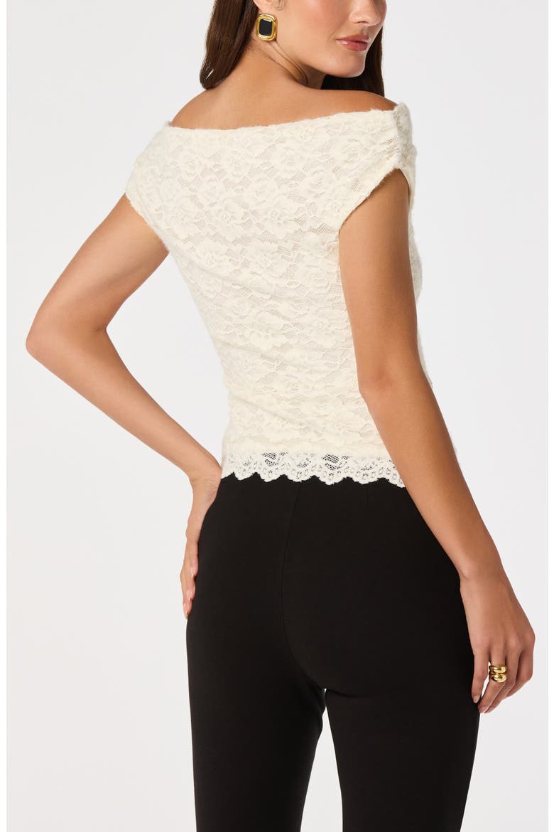 Myranda Off the Shoulder Lace Top, Alternate, color, CREAM